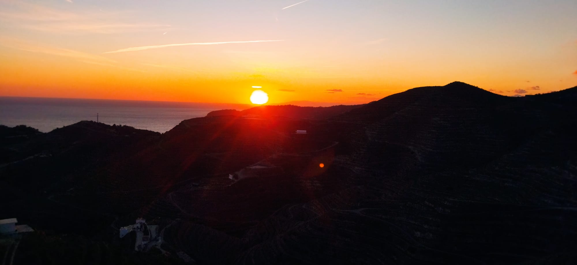 foto casa rural Los Mastranzos puesta de sol vista desde casa
